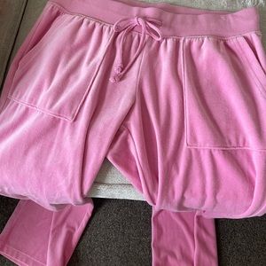 Hi BARBIE! Bubblegum Pink Velour Low Rise, Flare Track Lounge Pants, Soft, Large
